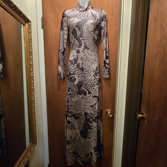 HOST PICK! 🎉🎈Commence tattoo design NWT sheer mesh long dress - Picture 2 of 9